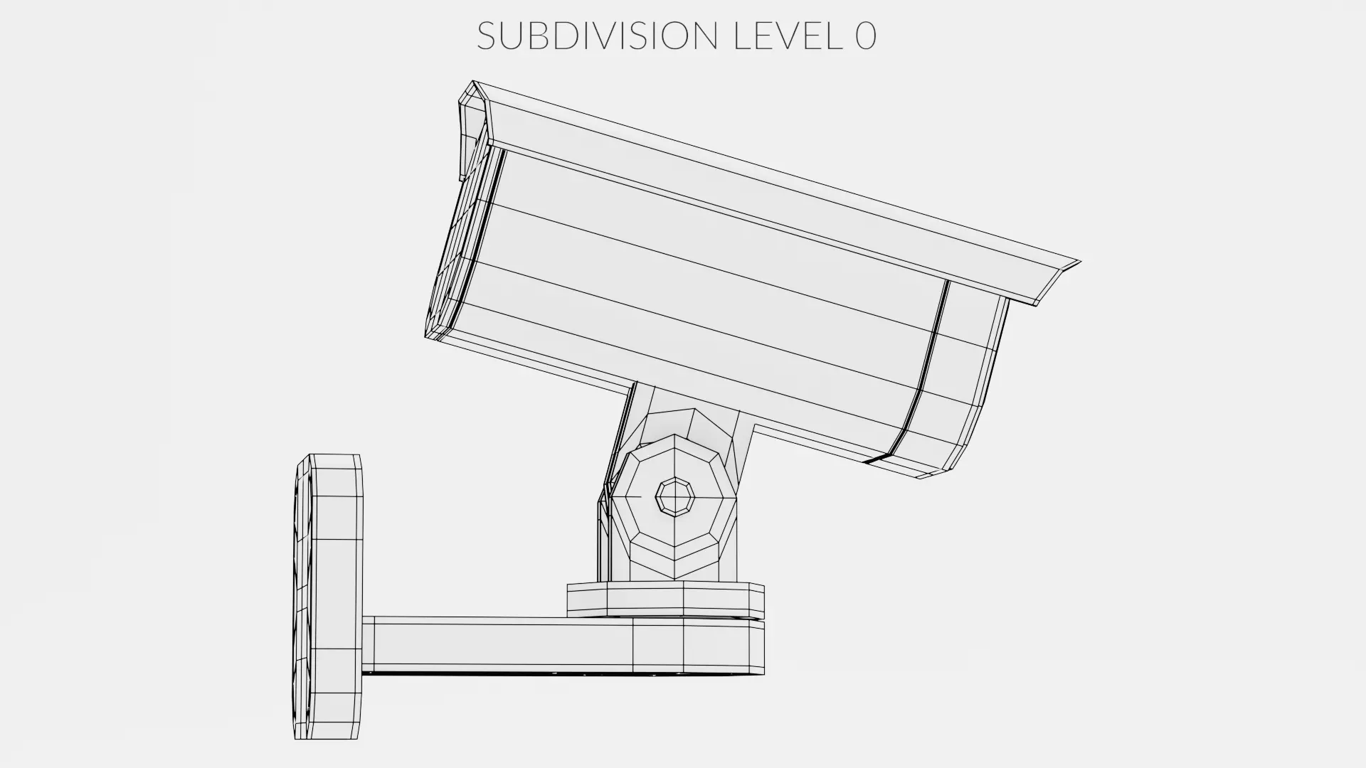 IP Camera - Wall-Mounted Security Device Low-poly 3D model_10