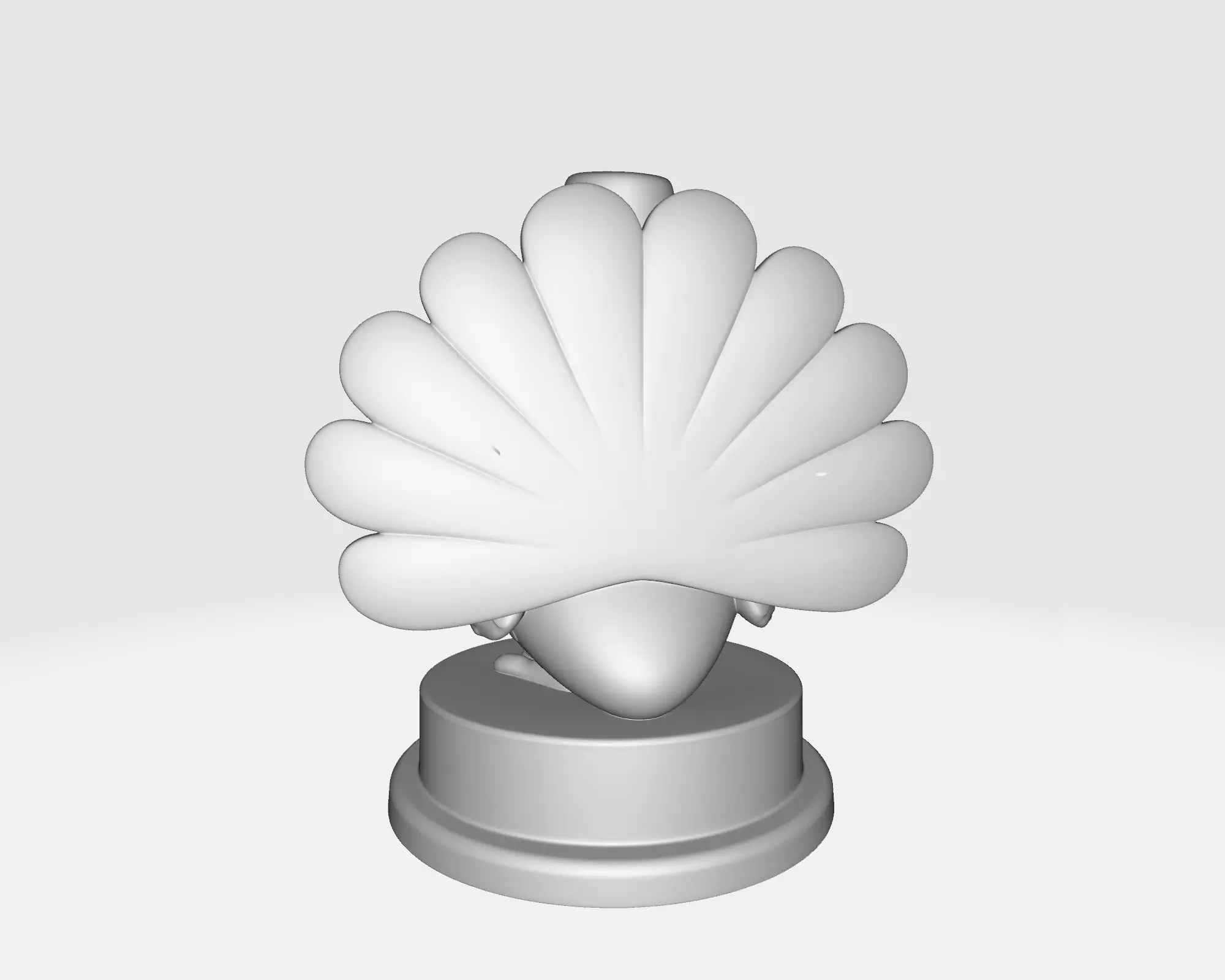 Cute Thanksgiving Turkey Trophy 3D Printed Turkey Figurine 3D print model_8