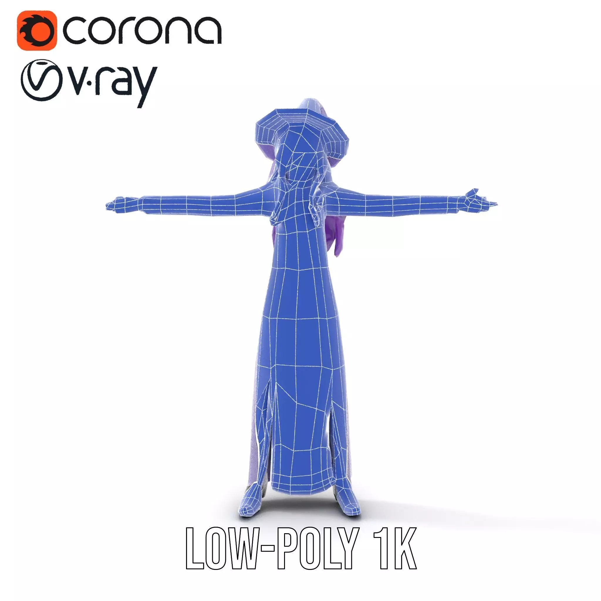 Starry Sorceress Outfit model pack Low-poly 3D model_17