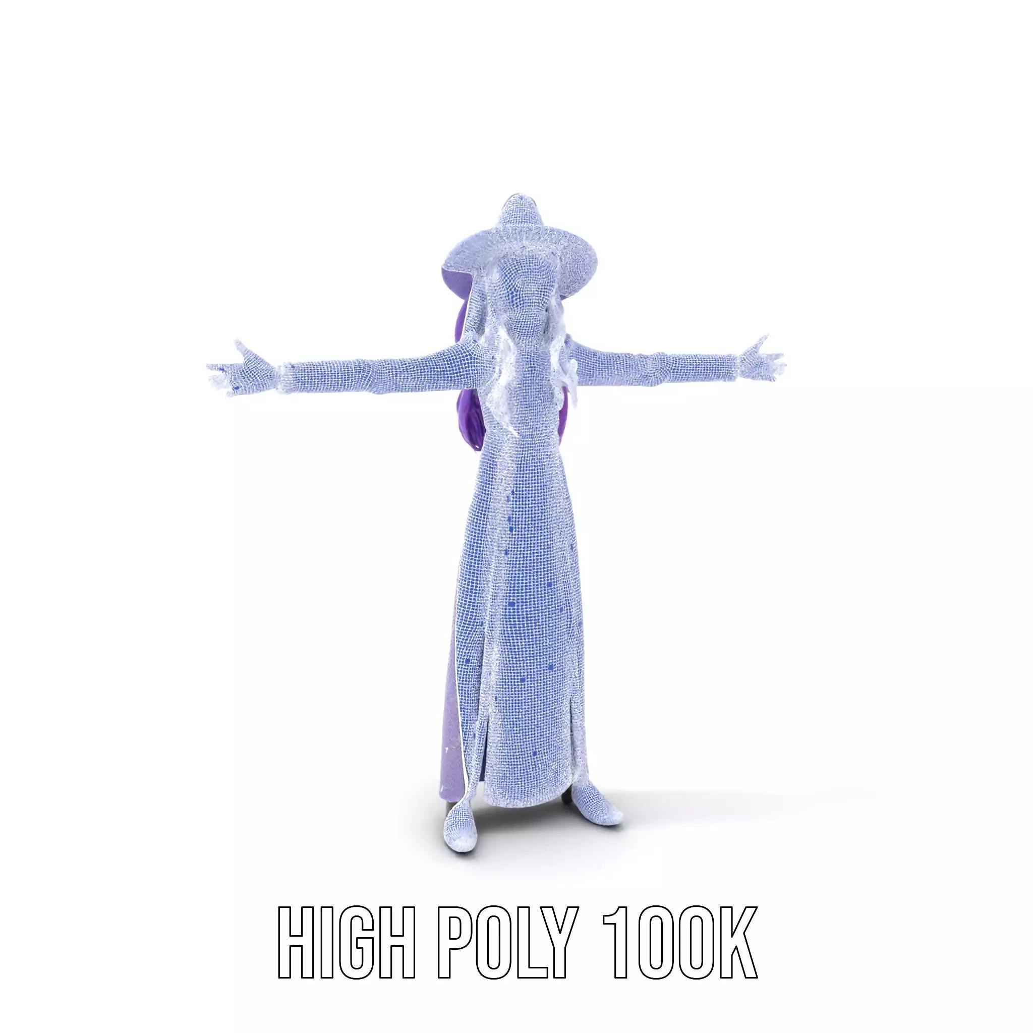 Starry Sorceress Outfit model pack Low-poly 3D model_5
