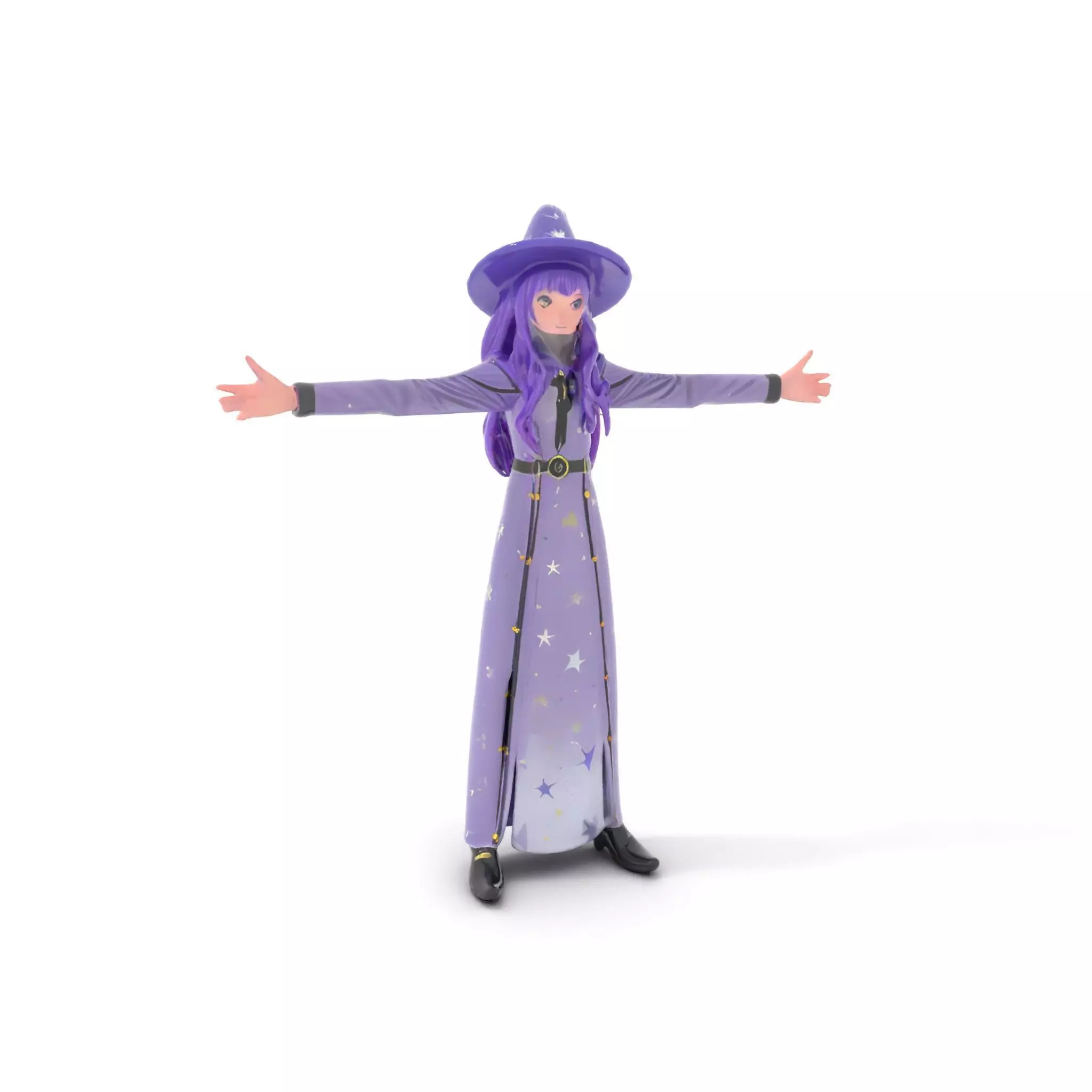 Starry Sorceress Outfit model pack Low-poly 3D model_6