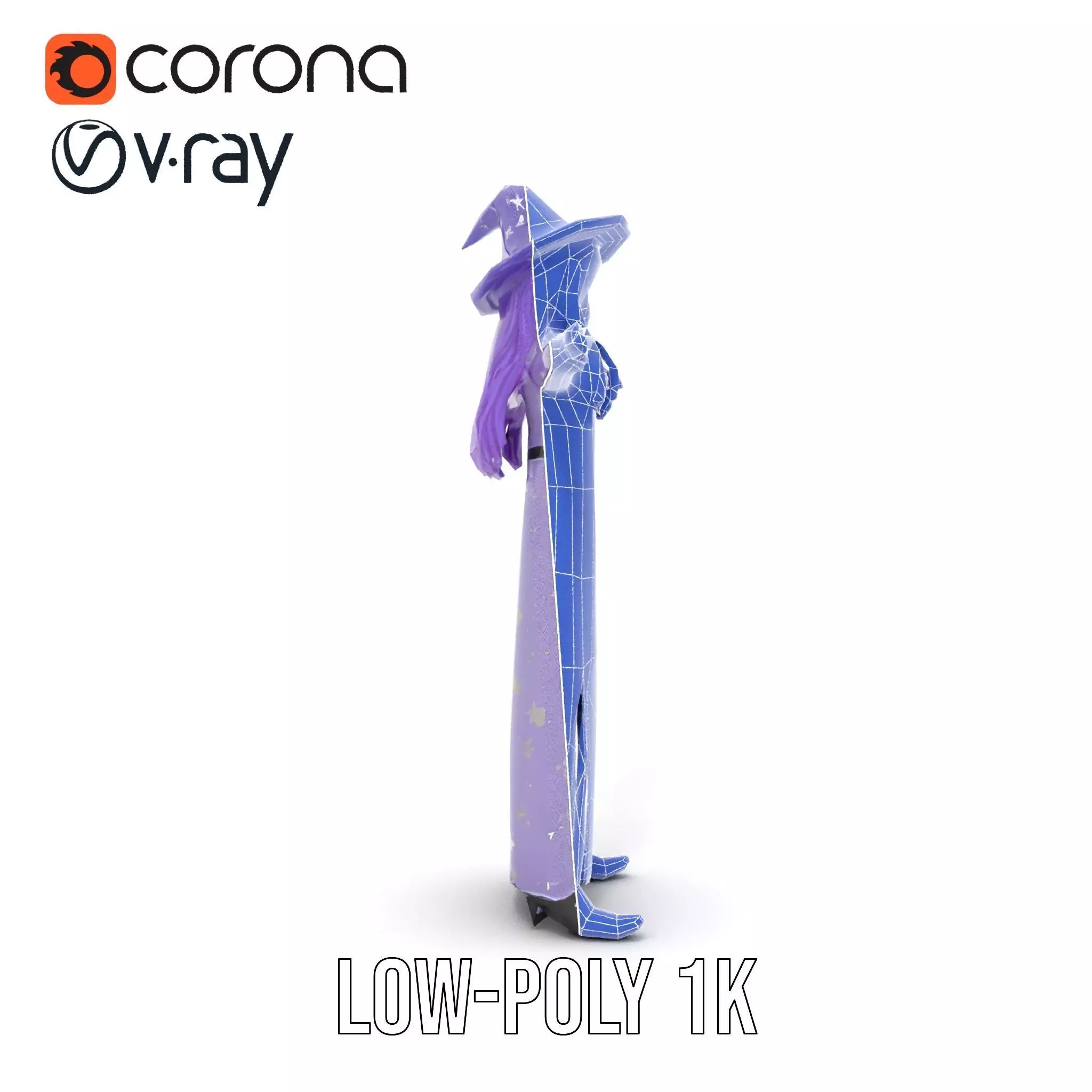 Starry Sorceress Outfit model pack Low-poly 3D model_32