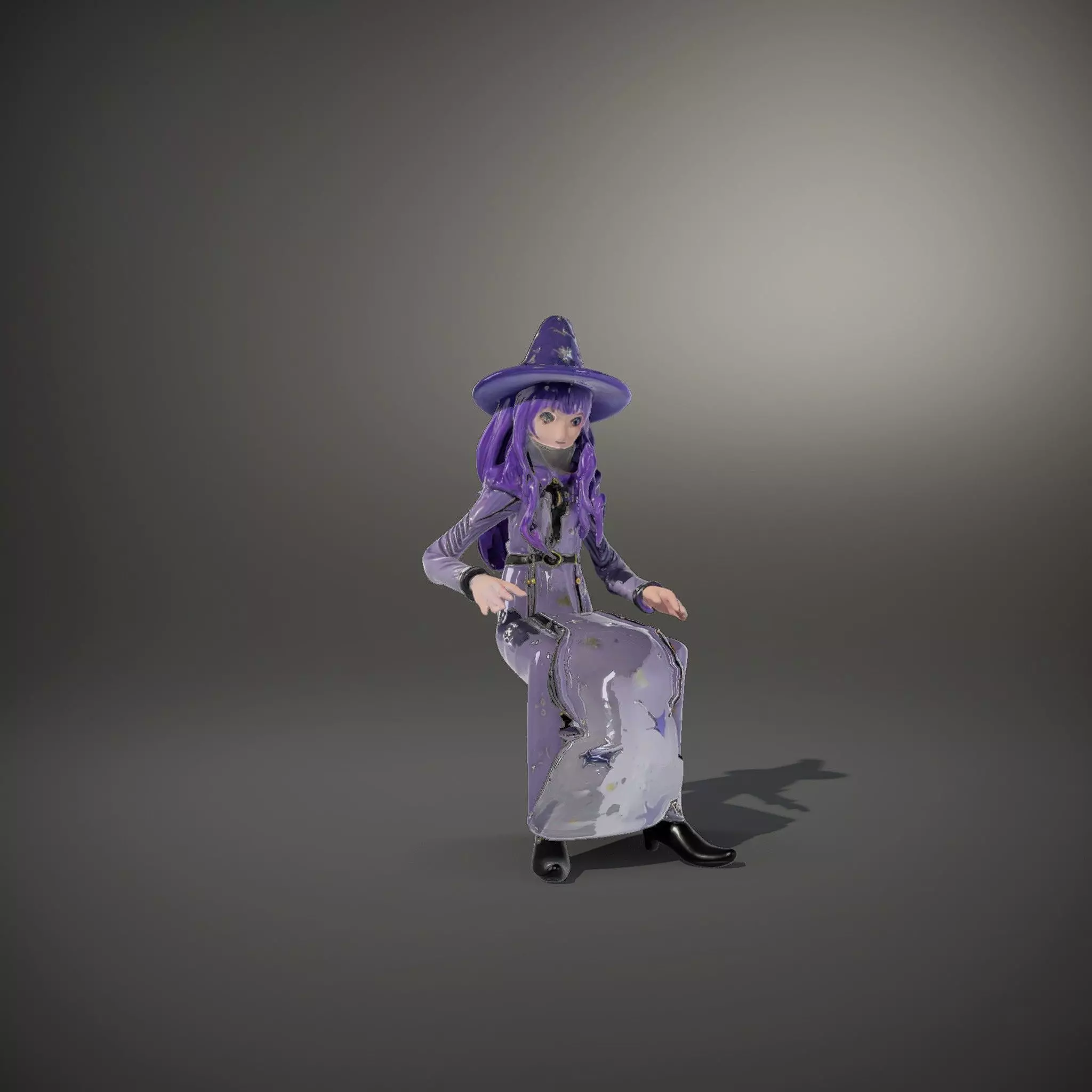 Starry Sorceress Outfit model pack Low-poly 3D model_34
