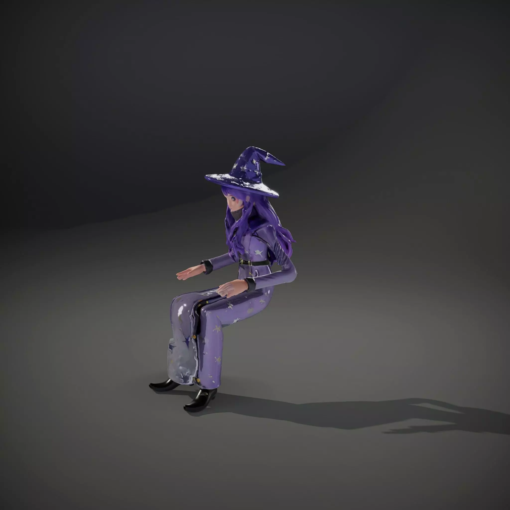 Starry Sorceress Outfit model pack Low-poly 3D model_35