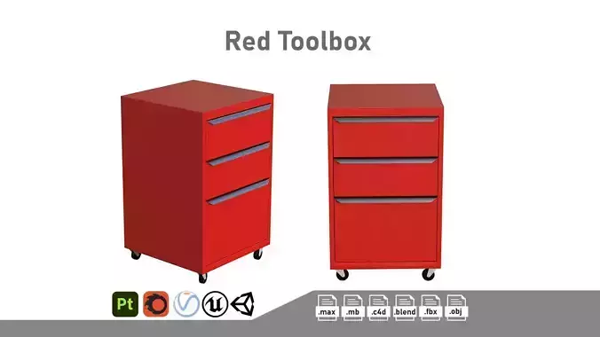 Red Filling Cabinet Toolbox