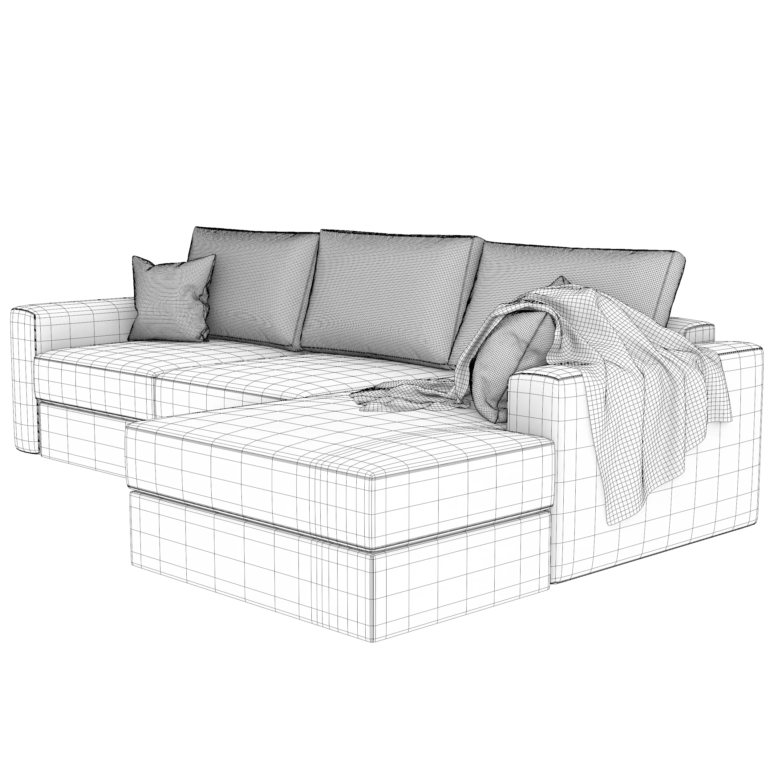 Corner sofa 3D model_5