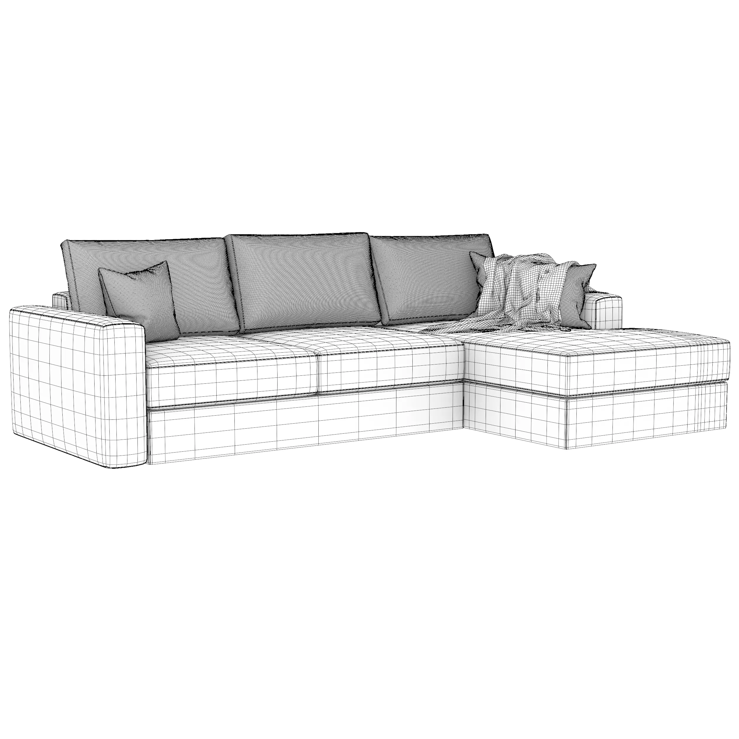 Corner sofa 3D model_3