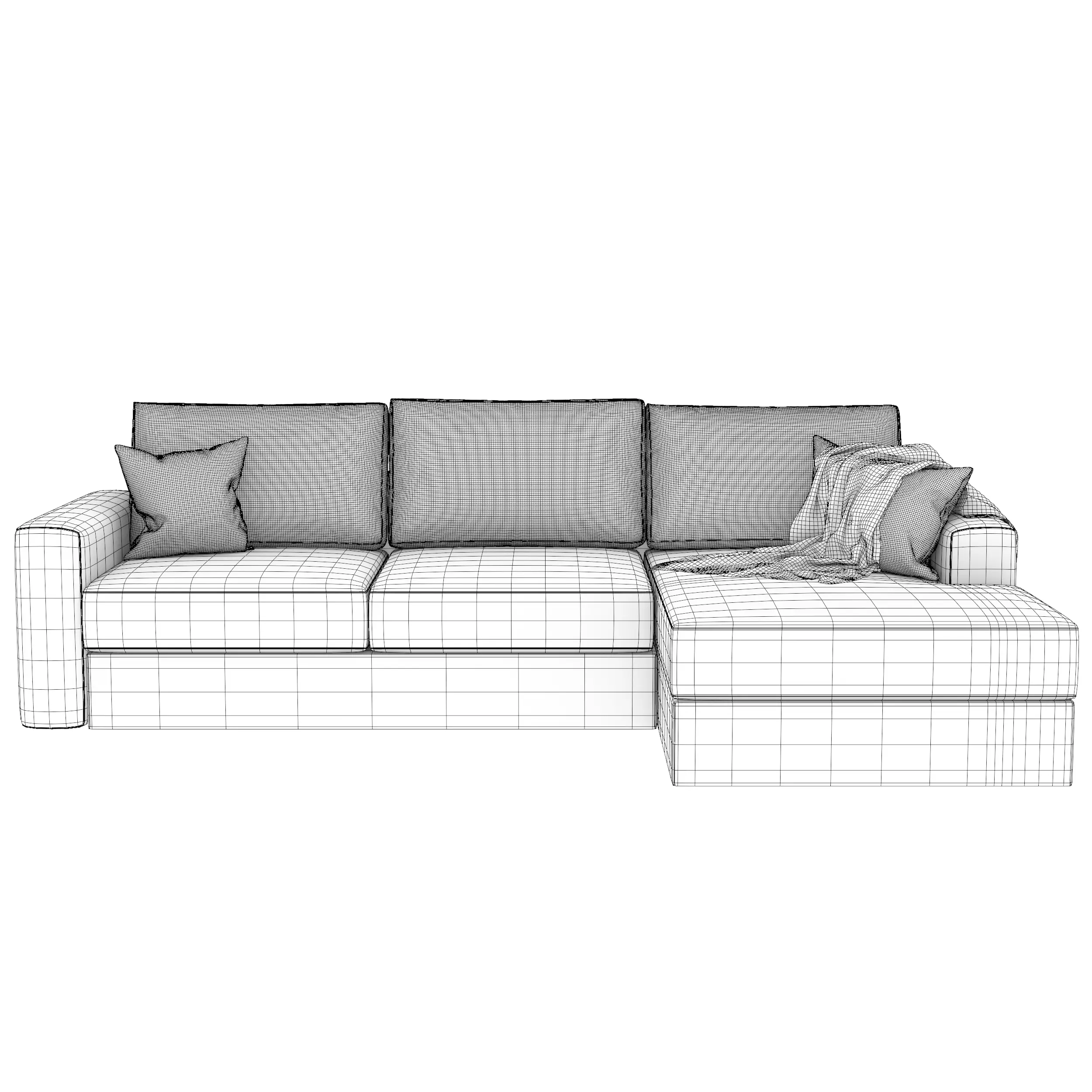 Corner sofa 3D model_4