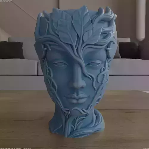 Lady of the Leaves Planter Elegant STL for 3D Printing