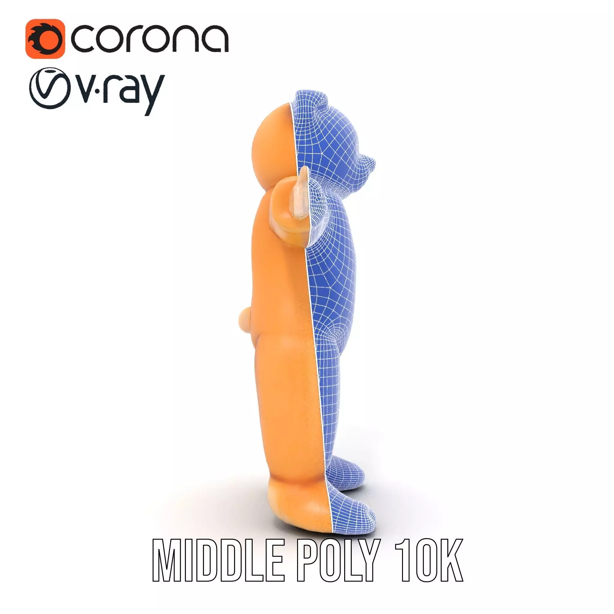 Golden Plush Teddy model pack Low-poly 3D model_22