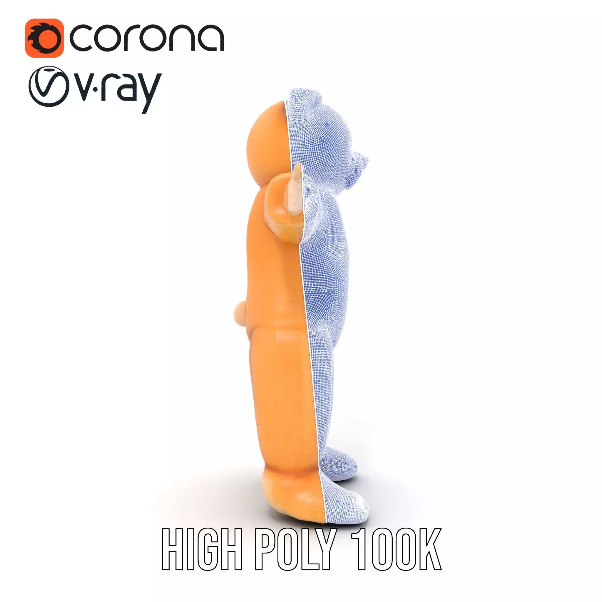 Golden Plush Teddy model pack Low-poly 3D model_35