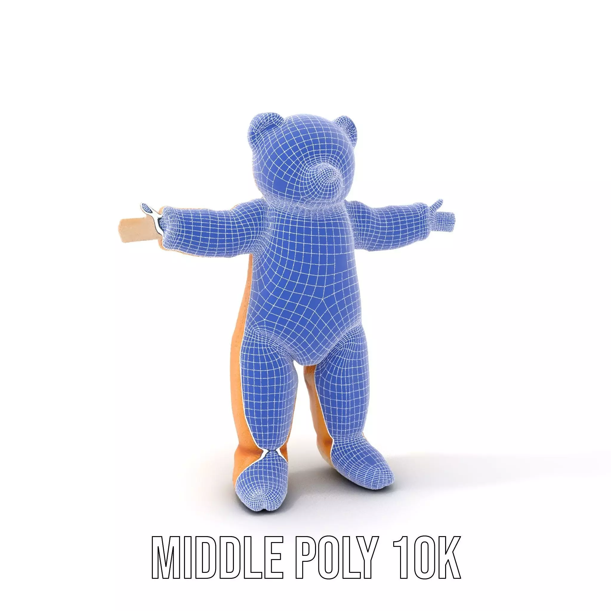 Golden Plush Teddy model pack Low-poly 3D model_12