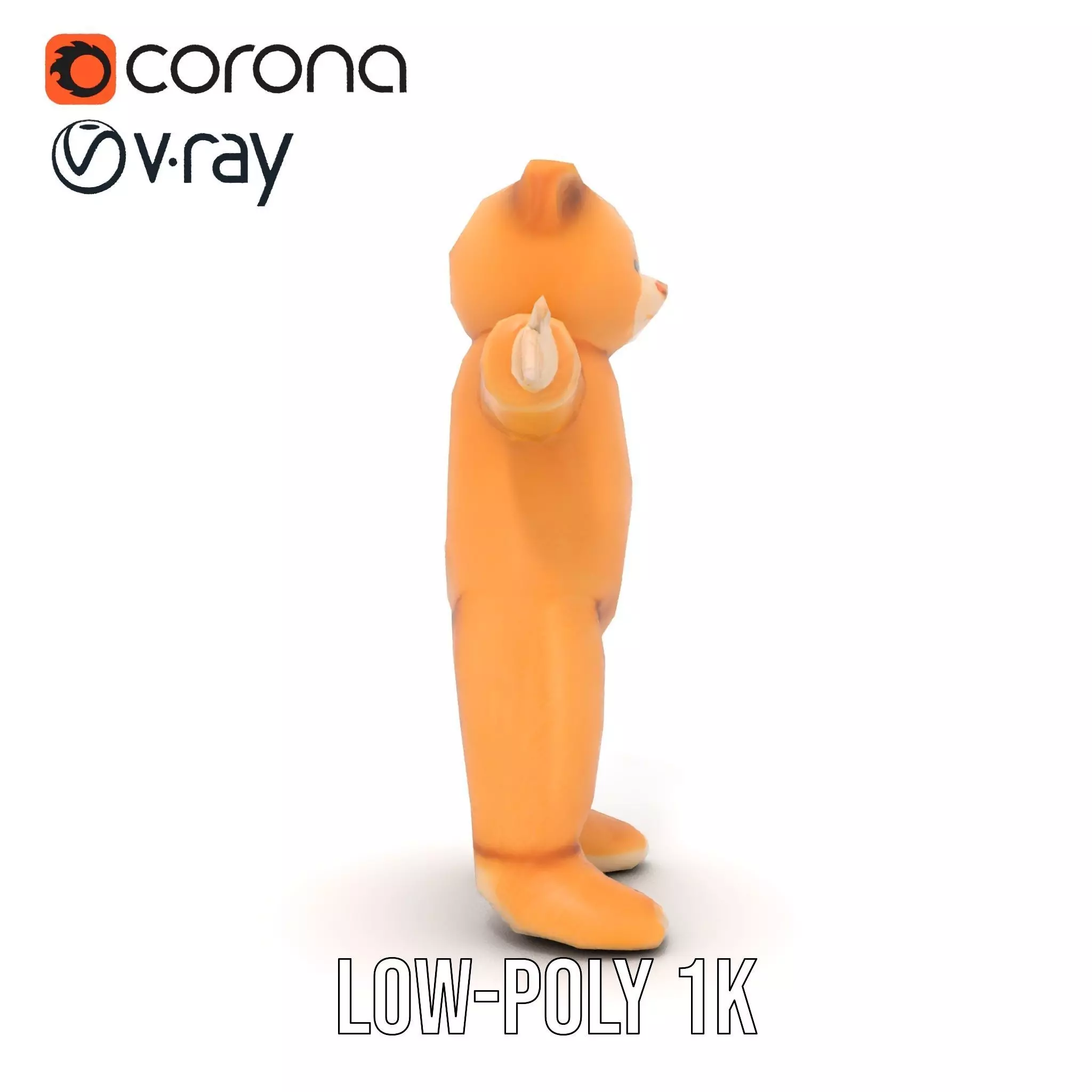 Golden Plush Teddy model pack Low-poly 3D model_23