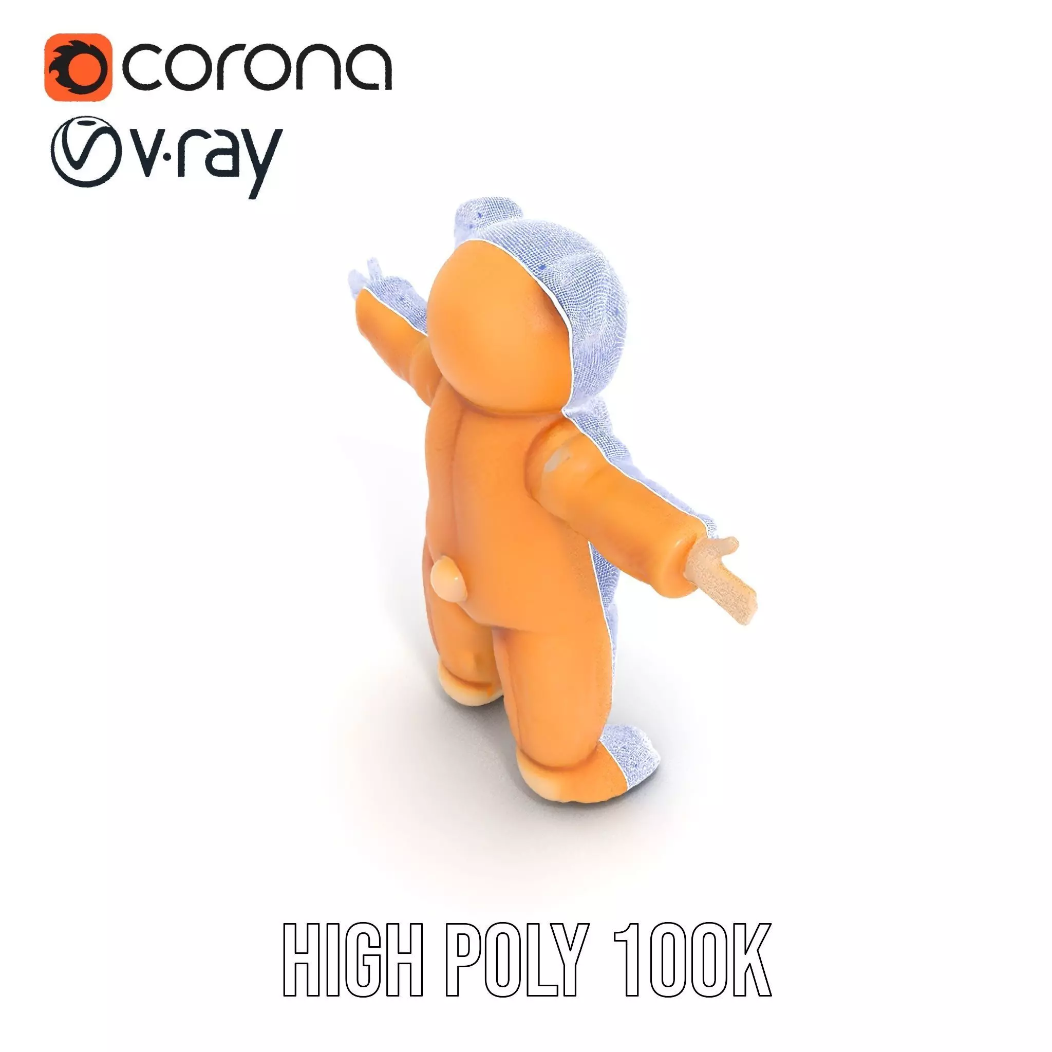 Golden Plush Teddy model pack Low-poly 3D model_21