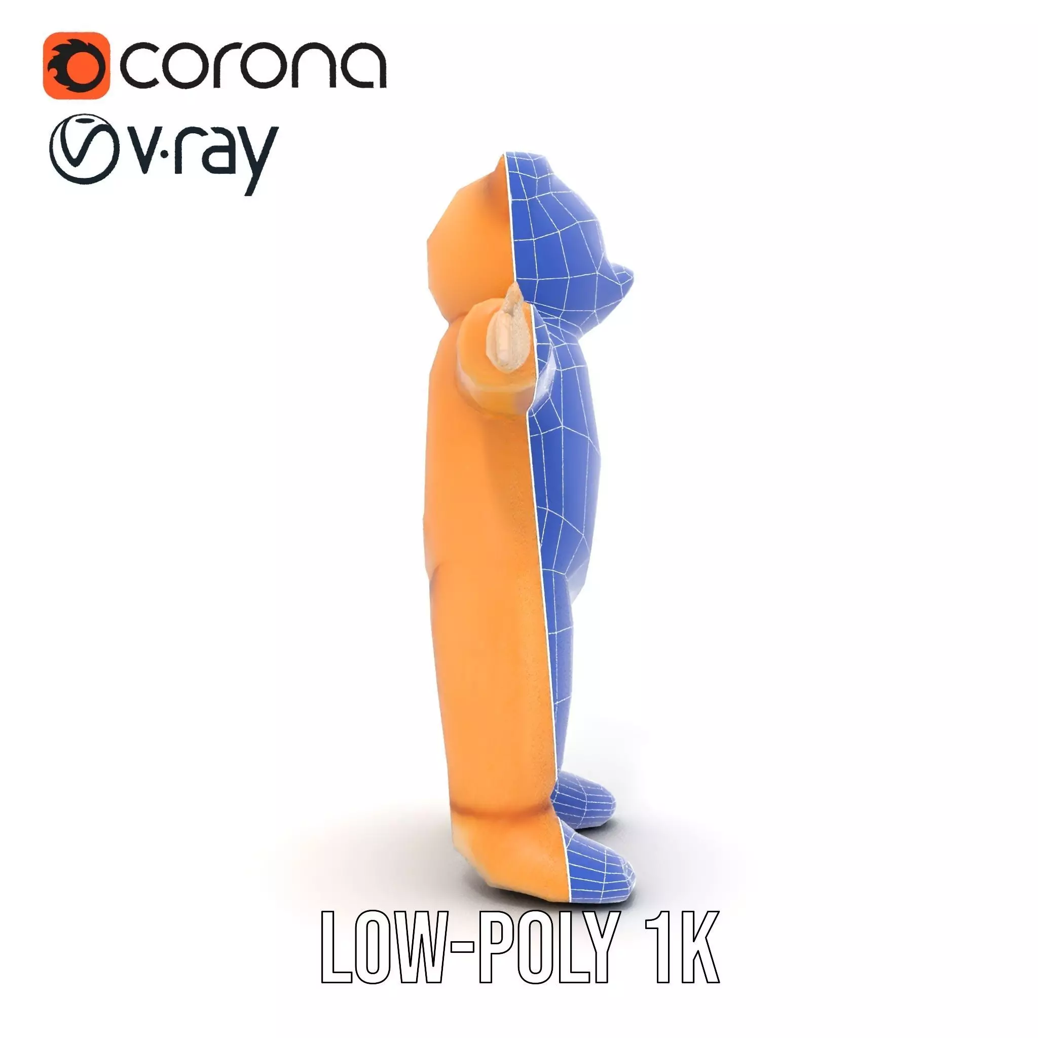 Golden Plush Teddy model pack Low-poly 3D model_31