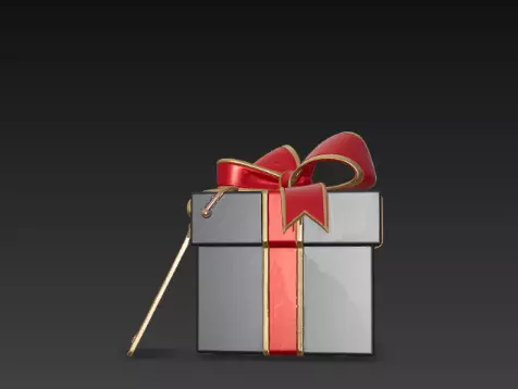 3D Black Gift Box Red Ribbon Black Friday 3D print model_10