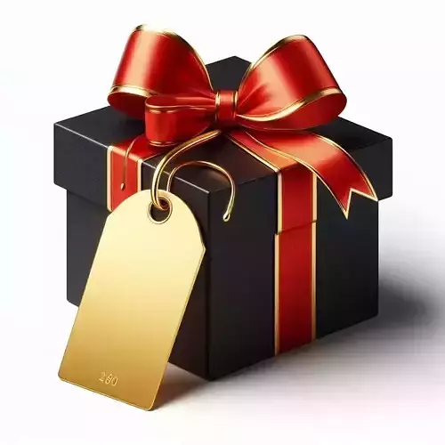 3D Black Gift Box Red Ribbon Black Friday 3D print model 3D Black Gift Box Red Ribbon Black Friday 3D print model