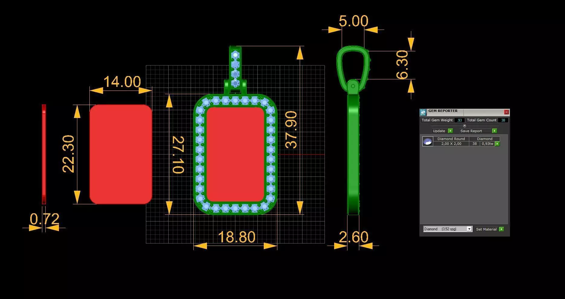 Gold N1523 3D print model_4