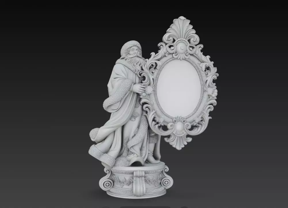 Rococo Santa Frame 3D print model_20