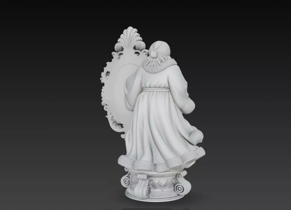 Rococo Santa Frame 3D print model_22