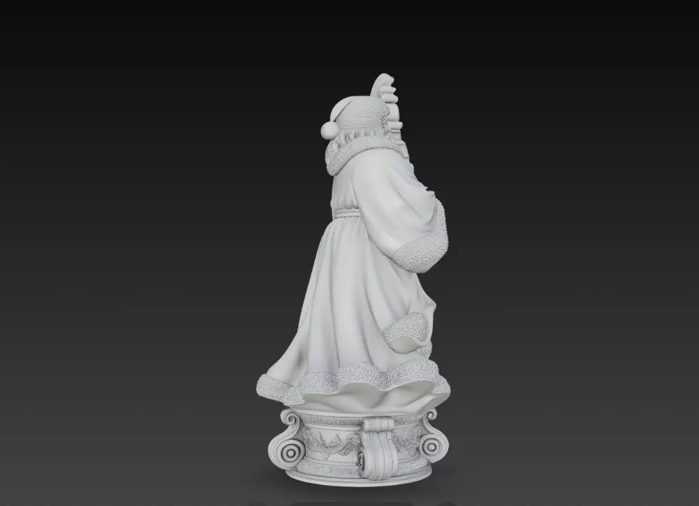 Rococo Santa Frame 3D print model_12