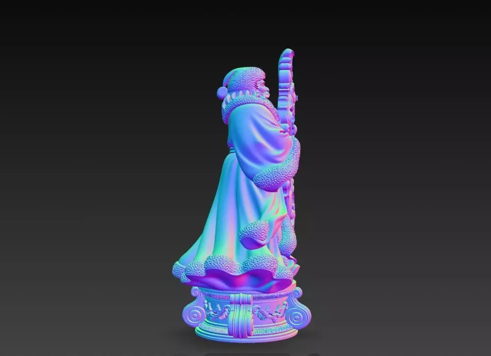 Rococo Santa Frame 3D print model_13