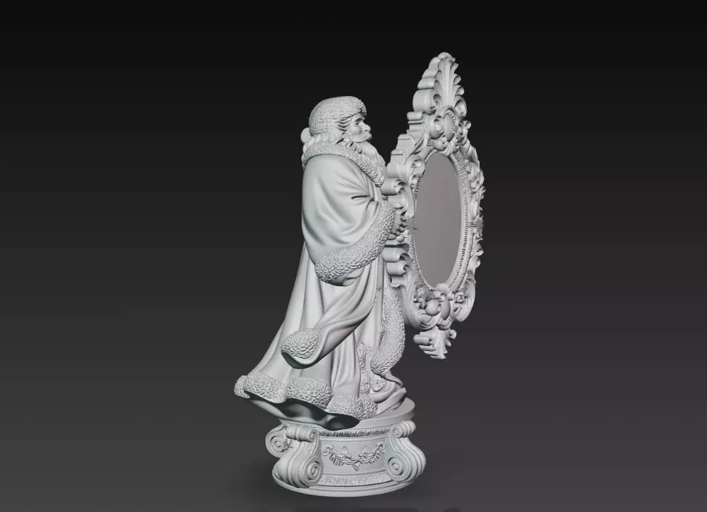 Rococo Santa Frame 3D print model_2