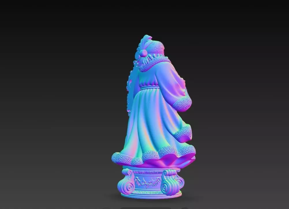 Rococo Santa Frame 3D print model_14