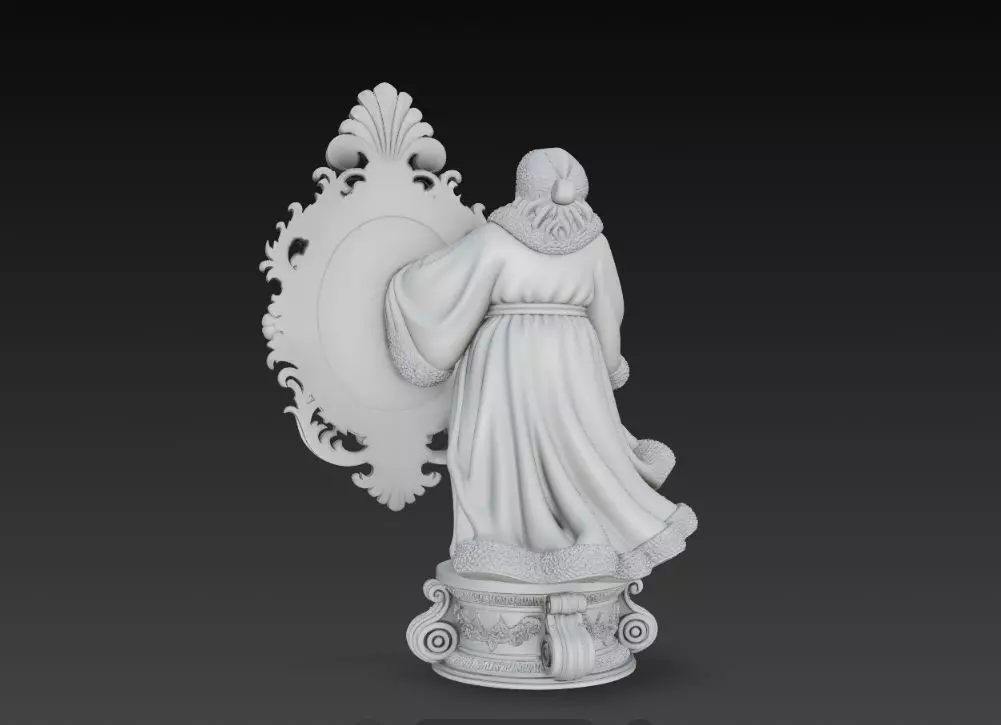 Rococo Santa Frame 3D print model_23