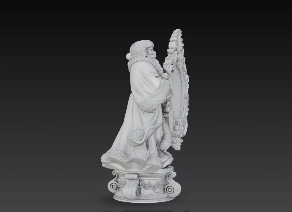 Rococo Santa Frame 3D print model_1