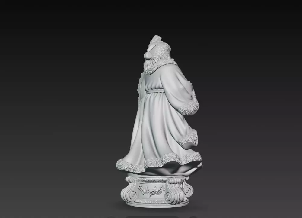 Rococo Santa Frame 3D print model_4