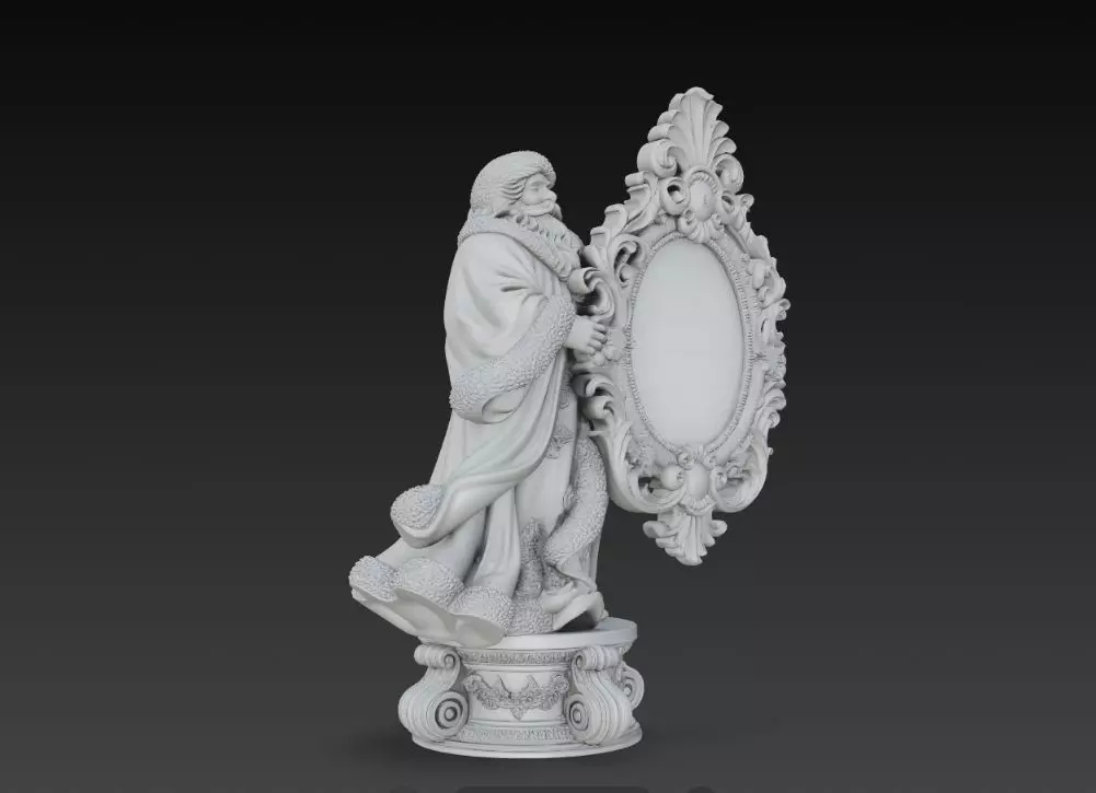 Rococo Santa Frame 3D print model_21