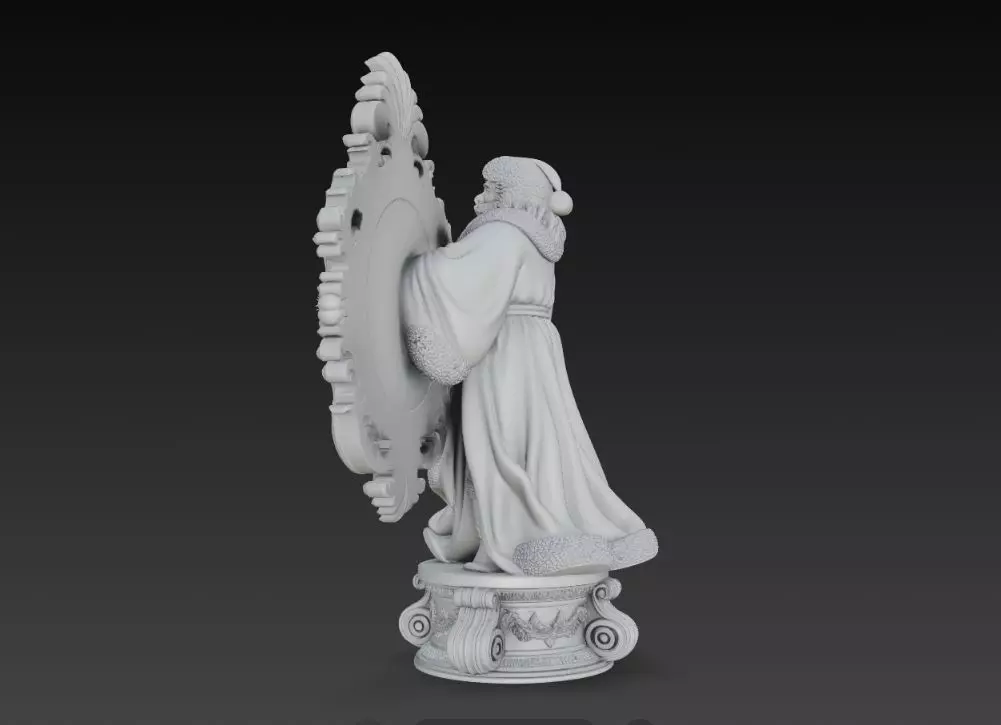 Rococo Santa Frame 3D print model_24