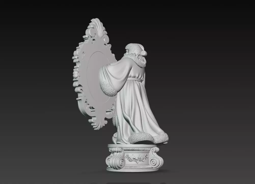 Rococo Santa Frame 3D print model_6