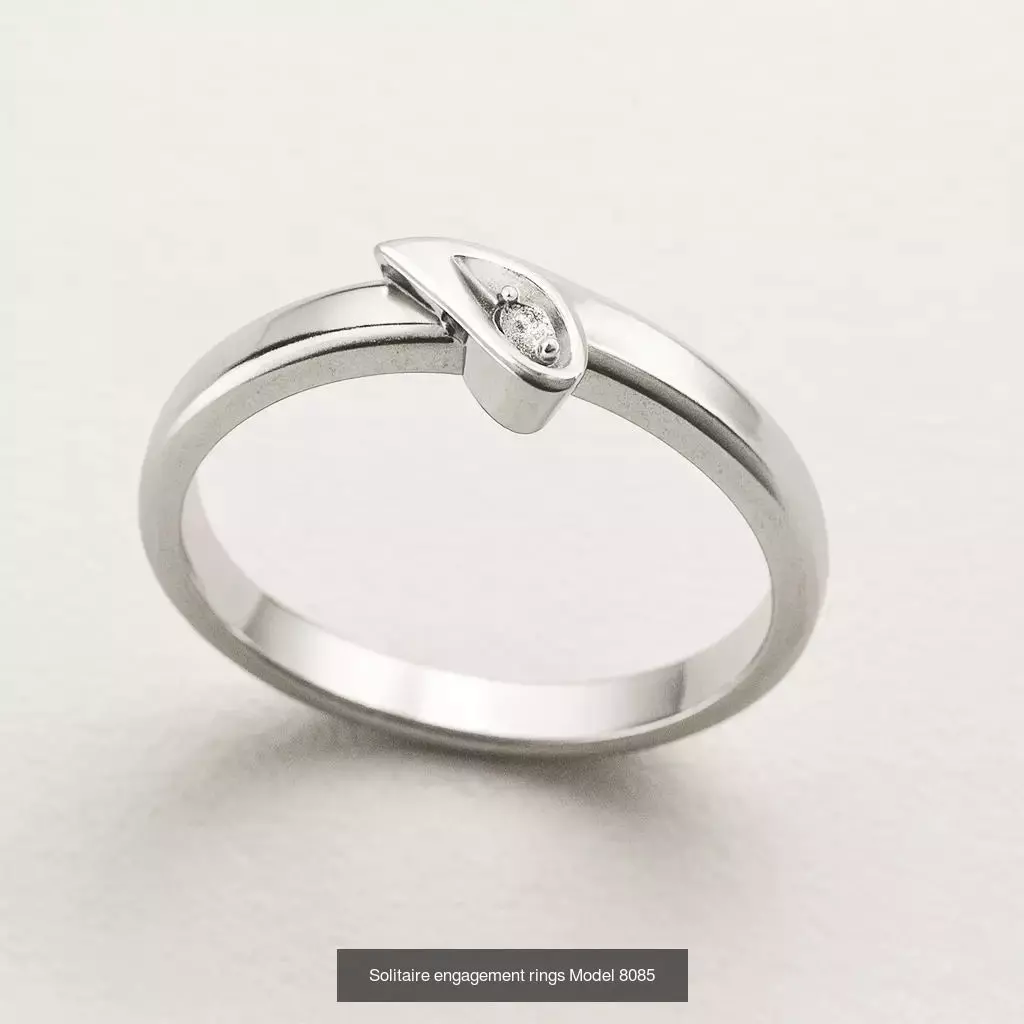 Solitaire engagement rings 3D Model Collection_156