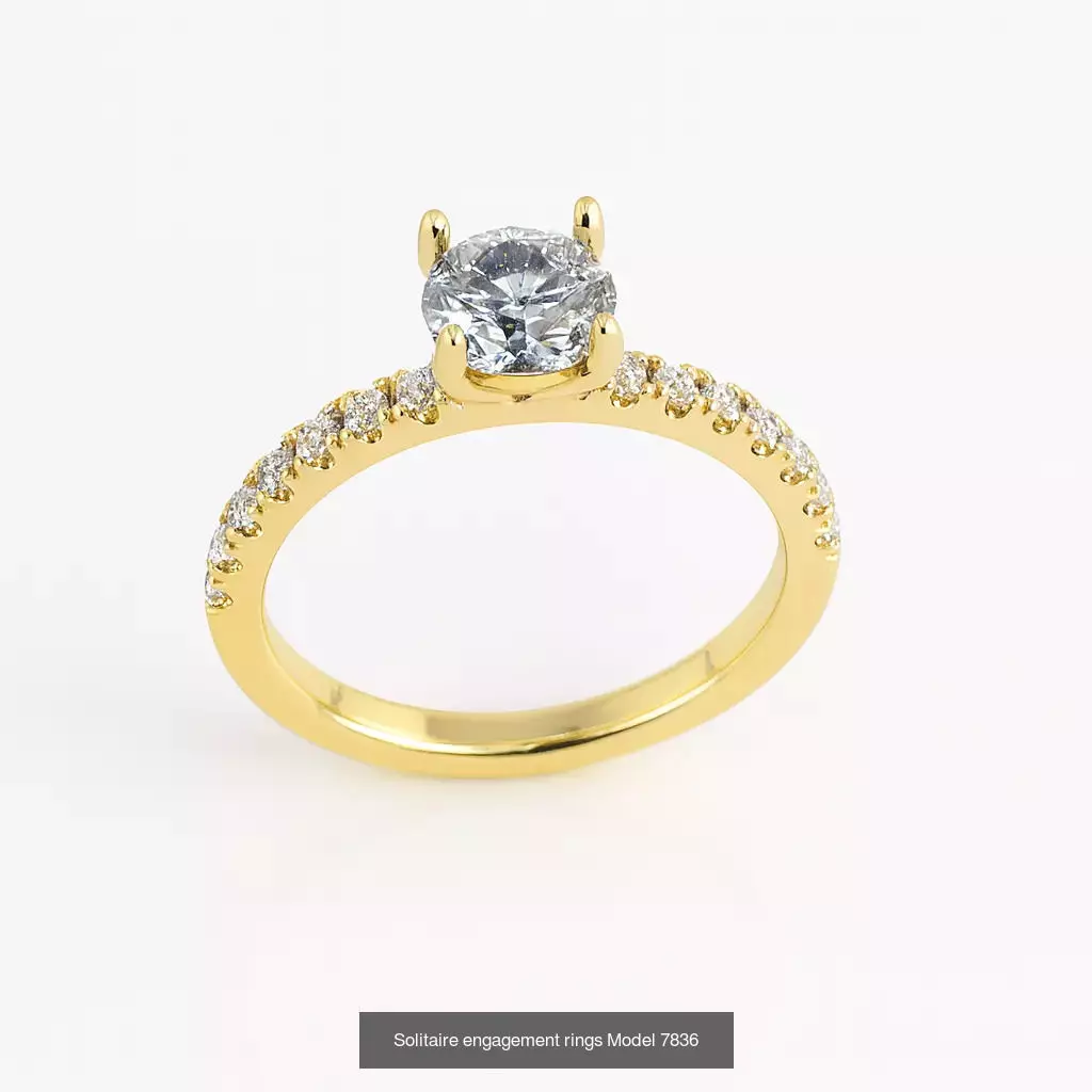 Solitaire engagement rings 3D Model Collection_42