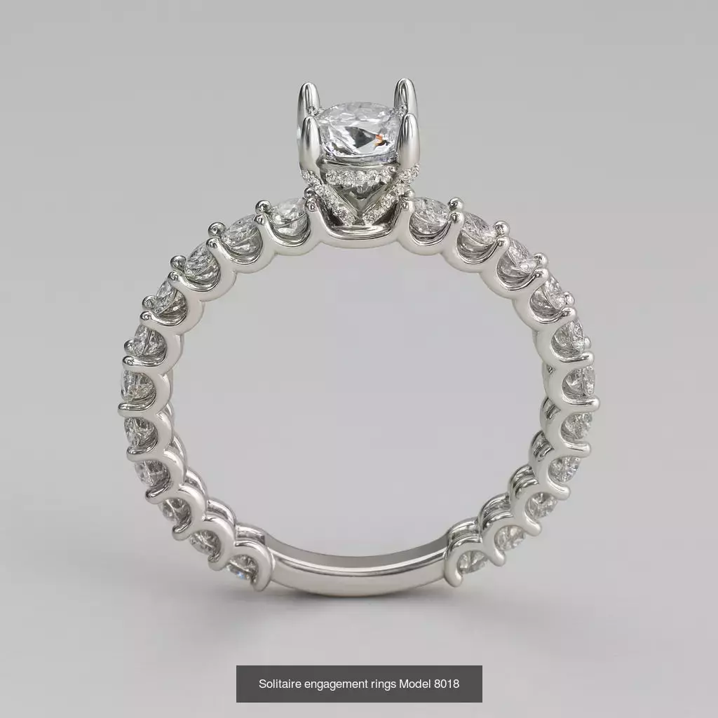 Solitaire engagement rings 3D Model Collection_138