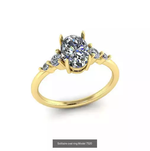 Solitaire engagement rings 3D Model Collection_28