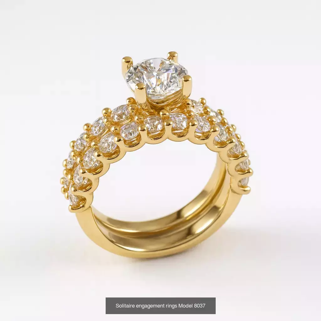 Solitaire engagement rings 3D Model Collection_129