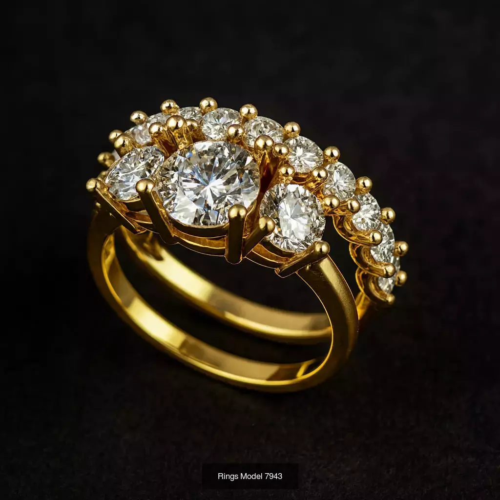 Solitaire engagement rings 3D Model Collection_126