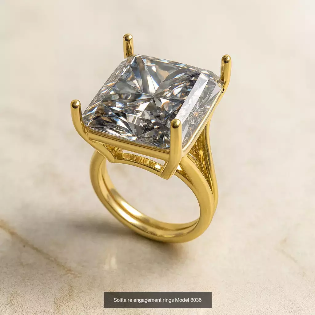 Solitaire engagement rings 3D Model Collection_130
