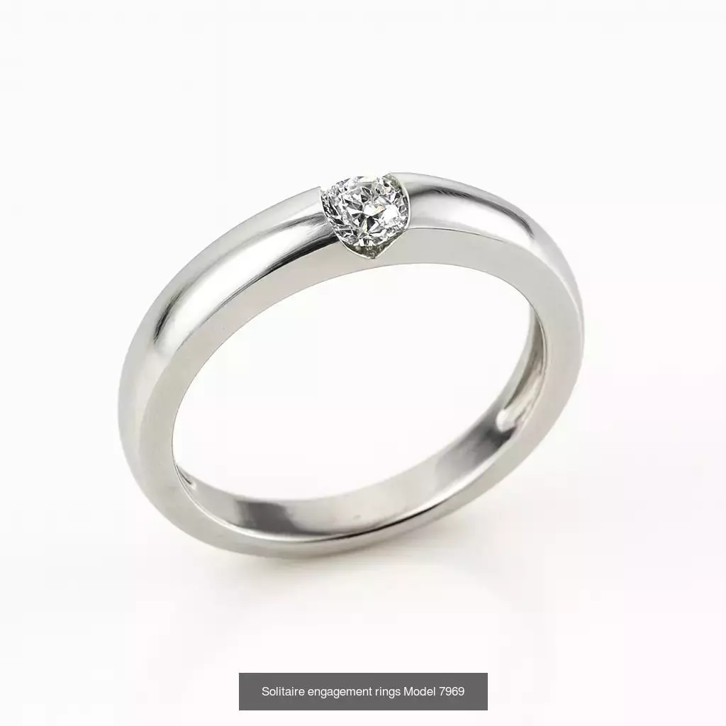 Solitaire engagement rings 3D Model Collection_115
