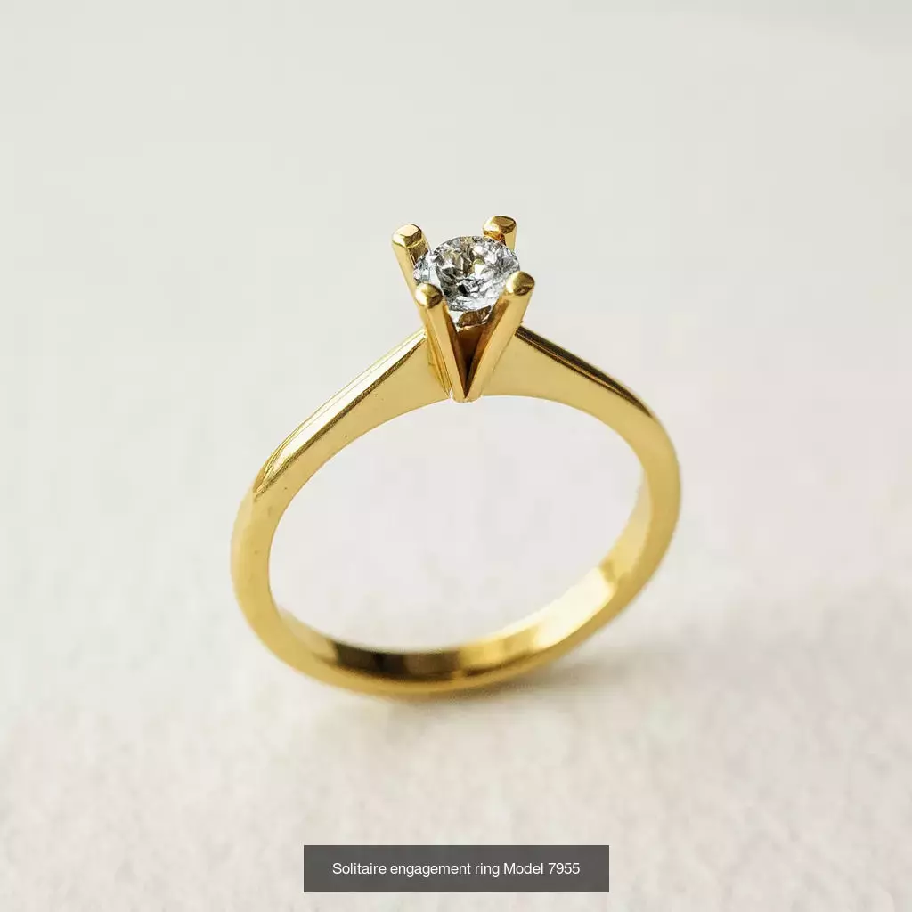 Solitaire engagement rings 3D Model Collection_120