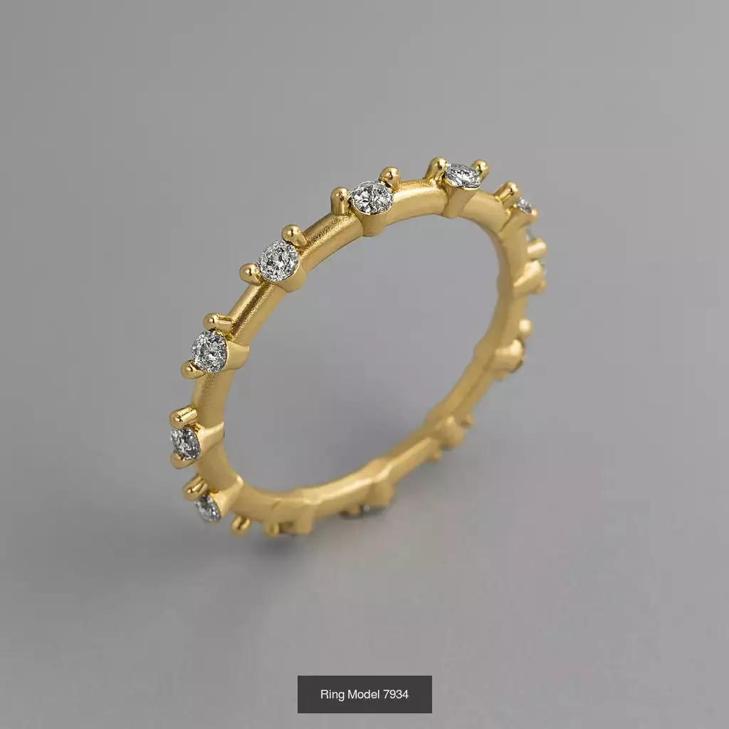 Solitaire engagement rings 3D Model Collection_78