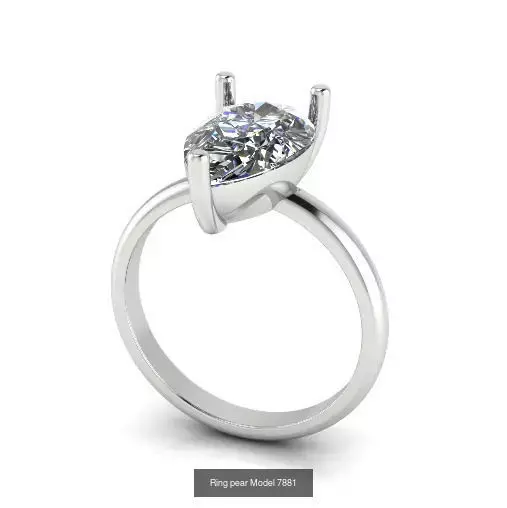 Solitaire engagement rings 3D Model Collection_57