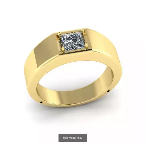 Solitaire engagement rings 3D Model Collection_55