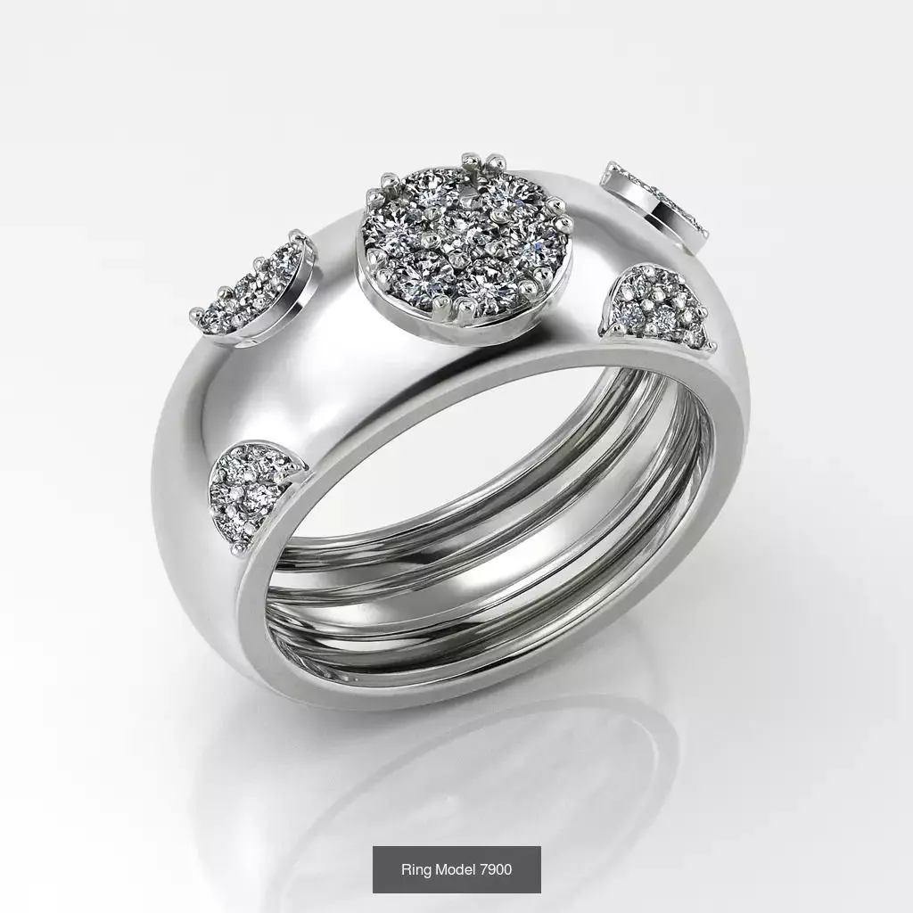 Solitaire engagement rings 3D Model Collection_96