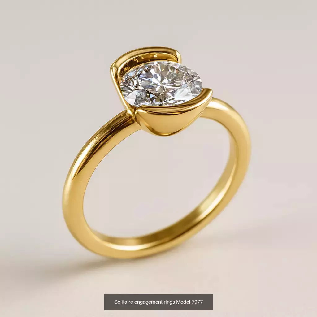 Solitaire engagement rings 3D Model Collection_108
