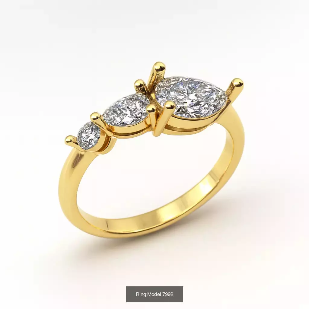 Solitaire engagement rings 3D Model Collection_153