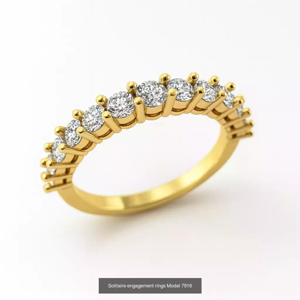 Solitaire engagement rings 3D Model Collection_86